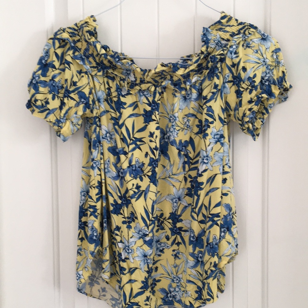 Tommy Hilfiger Women's Blouse Yellow Size L